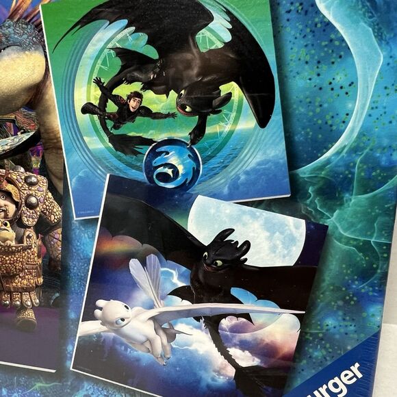 Ravensburger How to Train Your Dragon 3X 49pc Jigsaw Puzzles New Sealed - Picture 3 of 6
